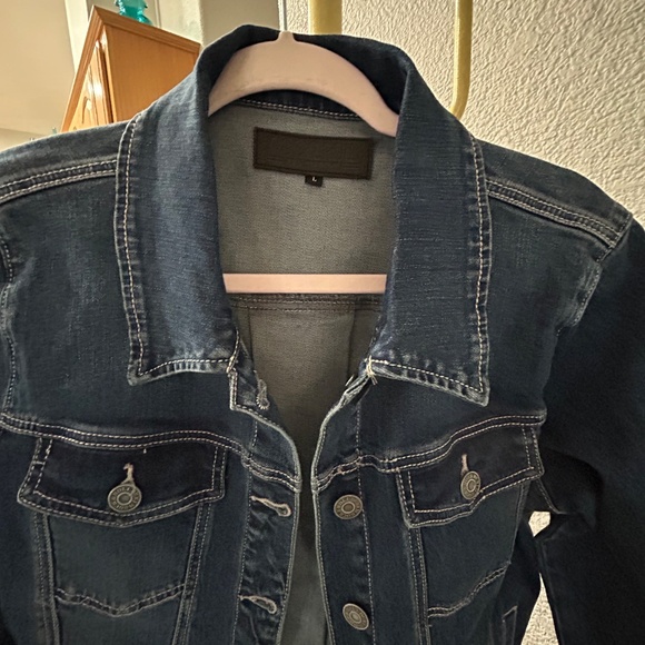 Rock & Roll Cow Girl, Lace Up Back Denim Jacket, sz L - NWOT - Picture 3 of 14